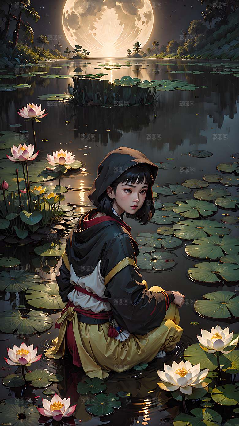 美丽插画自然漫画风元素图片