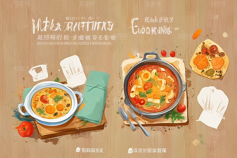 手绘美食插画集图片
