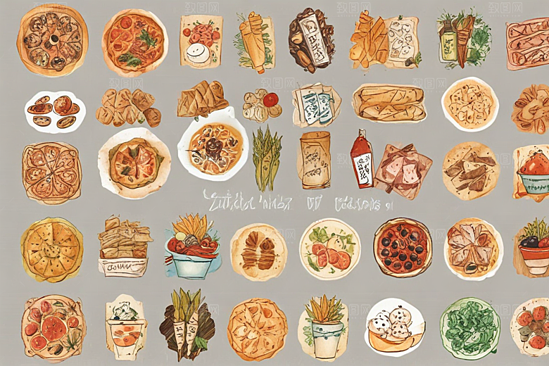 厨房美食插画集图片