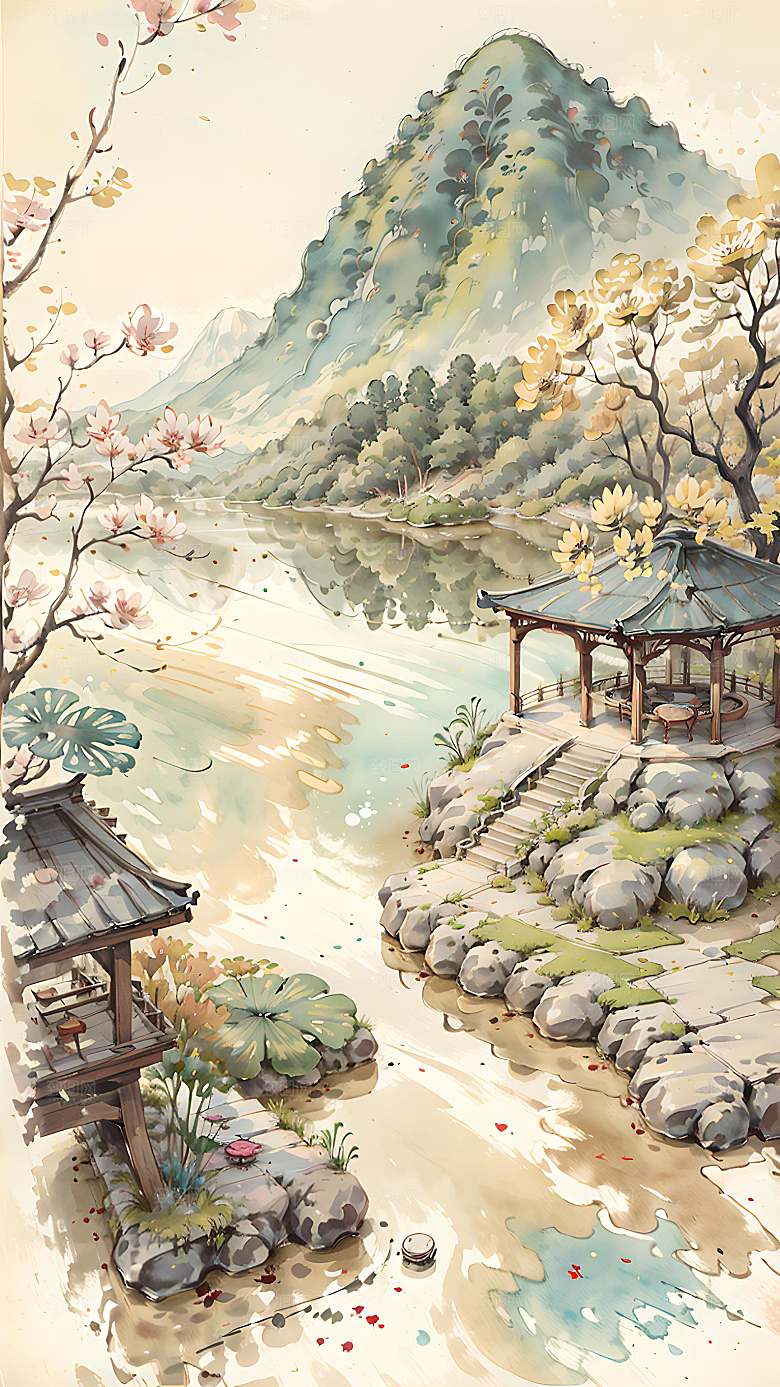 插画自然漫画风元素图片