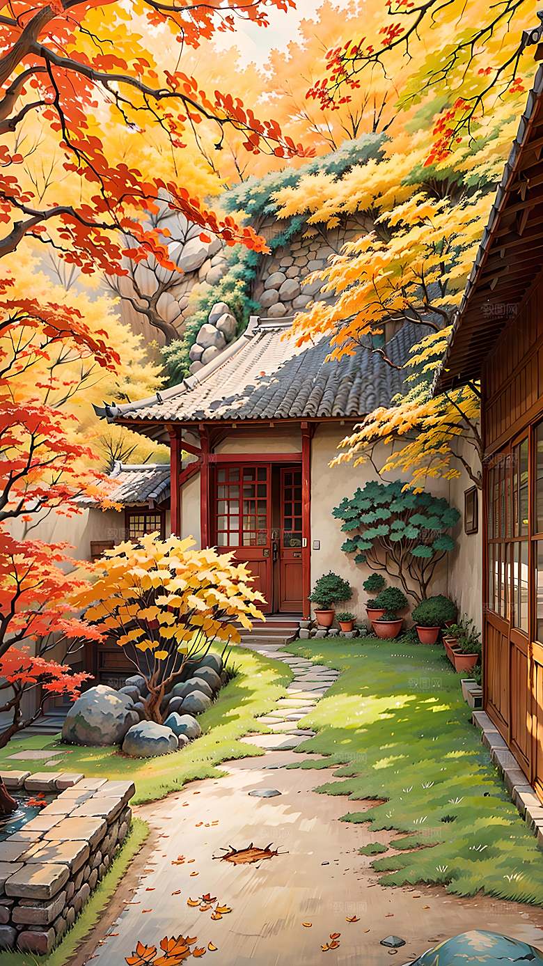 美丽插画自然漫画风元素图片