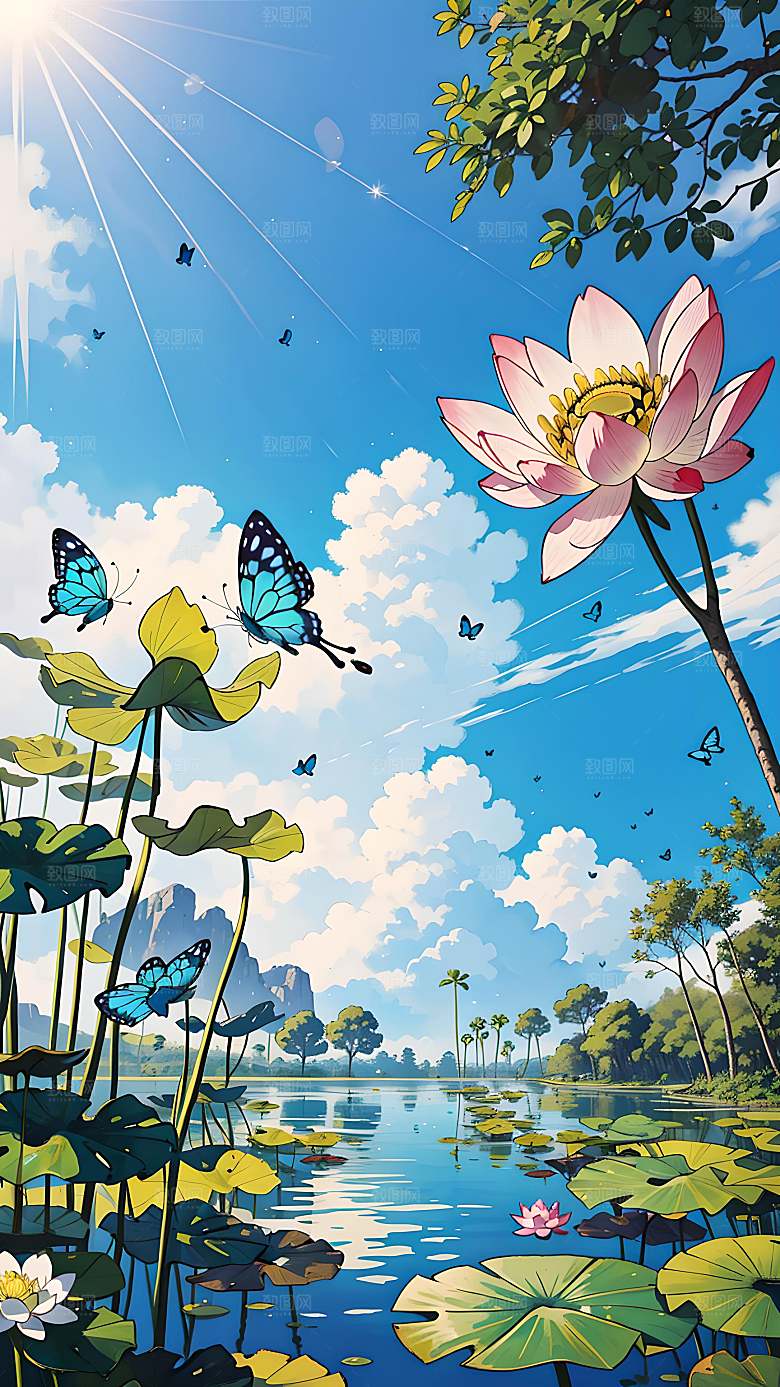 插画自然漫画风元素图片
