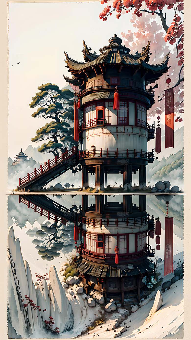 插画自然漫画风元素图片