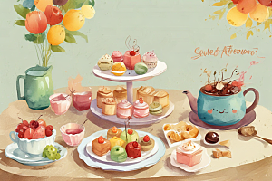 标题：甜蜜午后茶时光，幸福在发酵图片