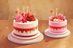标题：情人节专属，甜蜜蛋糕工坊图片