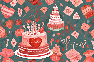 标题：情人节专属，甜蜜蛋糕工坊图片