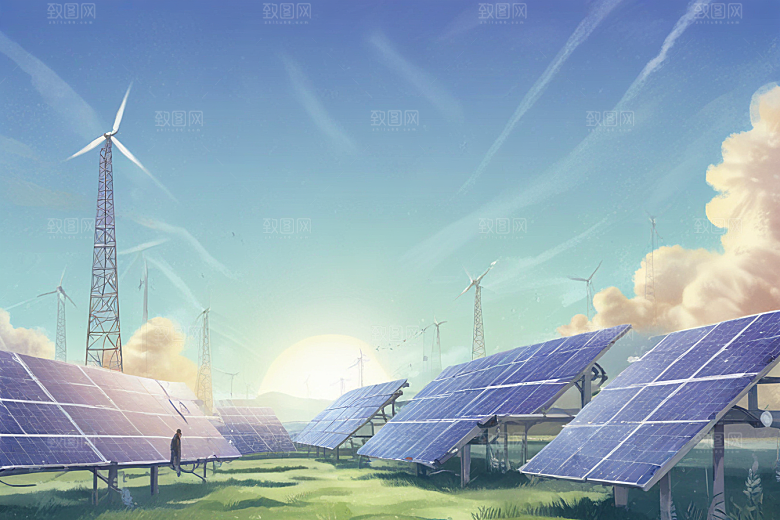 太阳能量，光伏未来绿动图片