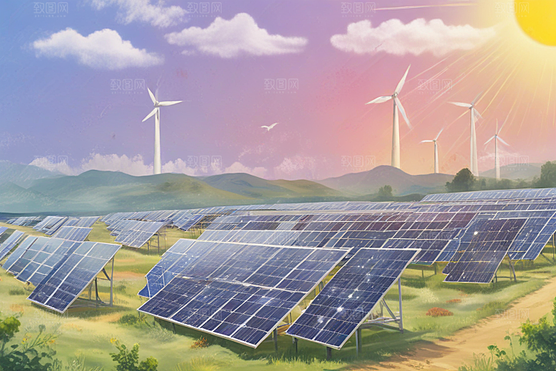 太阳能量，光伏未来绿动图片