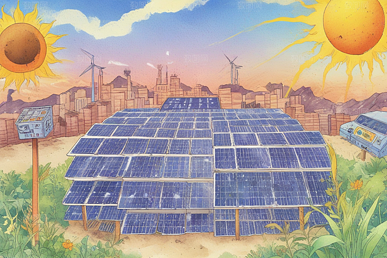 太阳能量，光伏未来绿动图片
