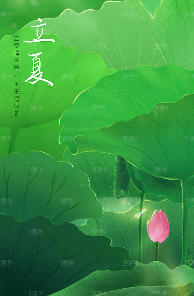 高端立夏海报模版
