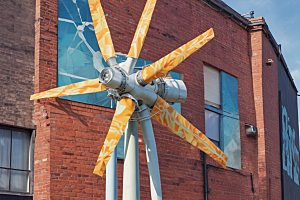 城市大型风力发电机可再生能源解决方案图片