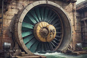水力涡轮发电原理动力机械创新与发展图片