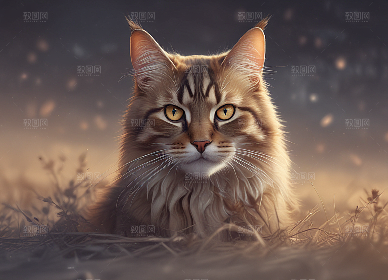 迷人猫咪眼神温柔如水图片