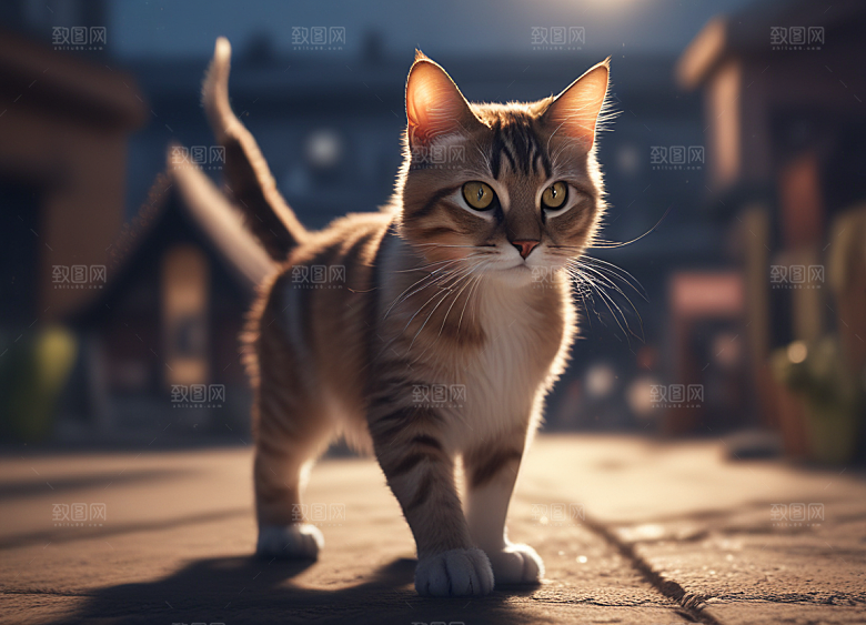 迷人猫咪眼神温柔如水图片