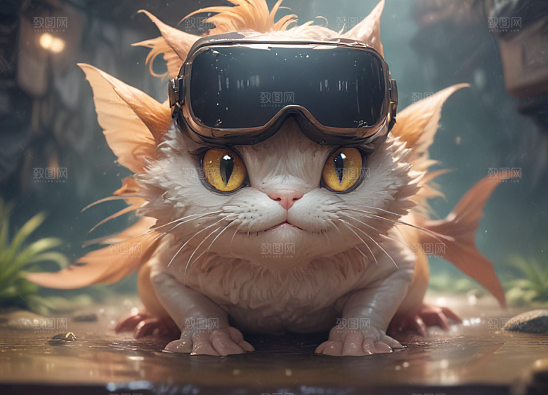 猫型鲶鱼水中游图片