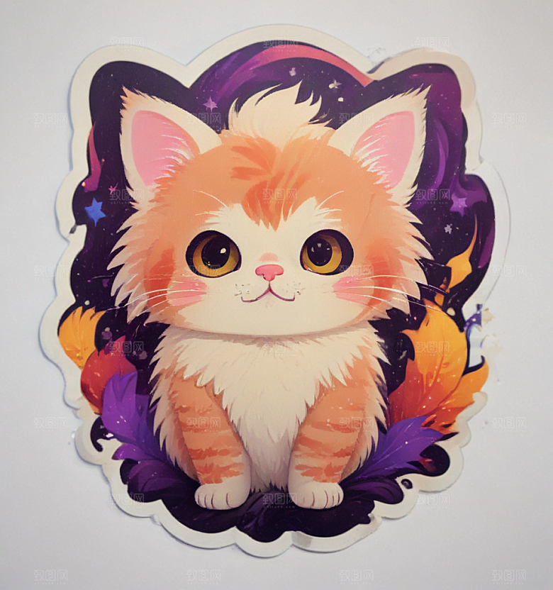 可爱猫咪插画设计图片