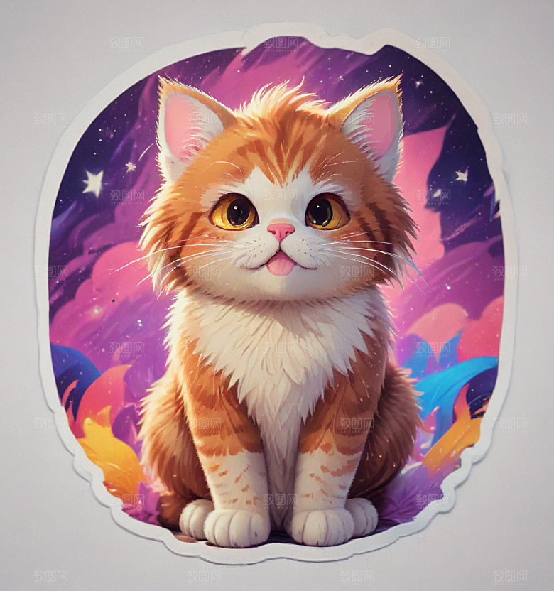 可爱猫咪插画设计图片