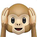 Emoji表情包微信恐怖哭笑可爱猴子素材