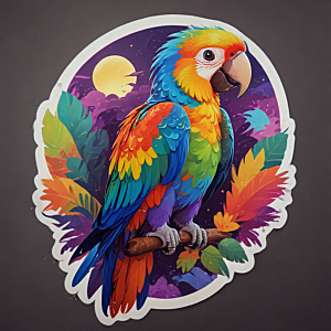 色彩斑斓的鹦鹉图图片