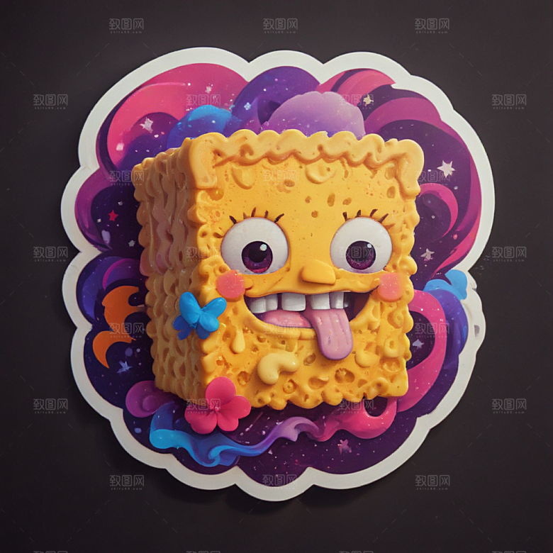 鲜艳色彩3D渲染珊瑚插画把标题图片