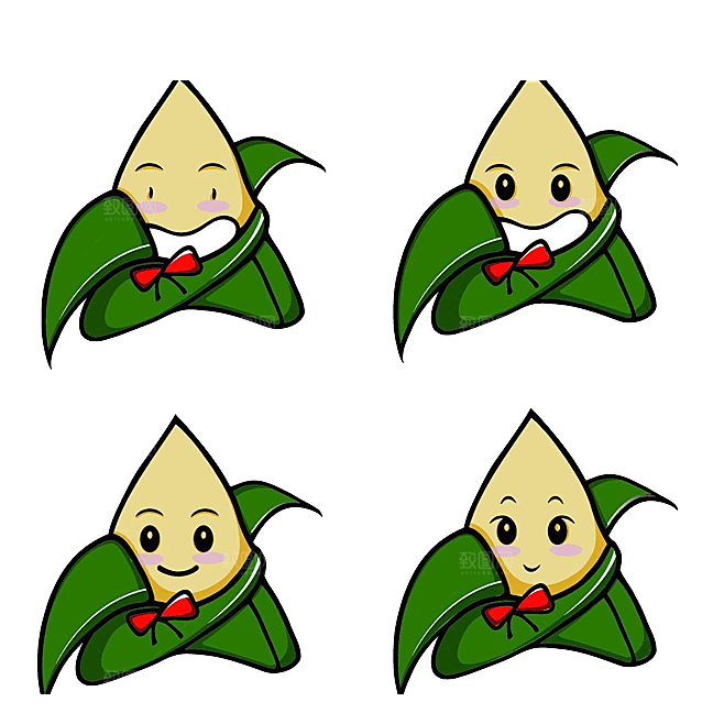 手绘卡通粽子插画png