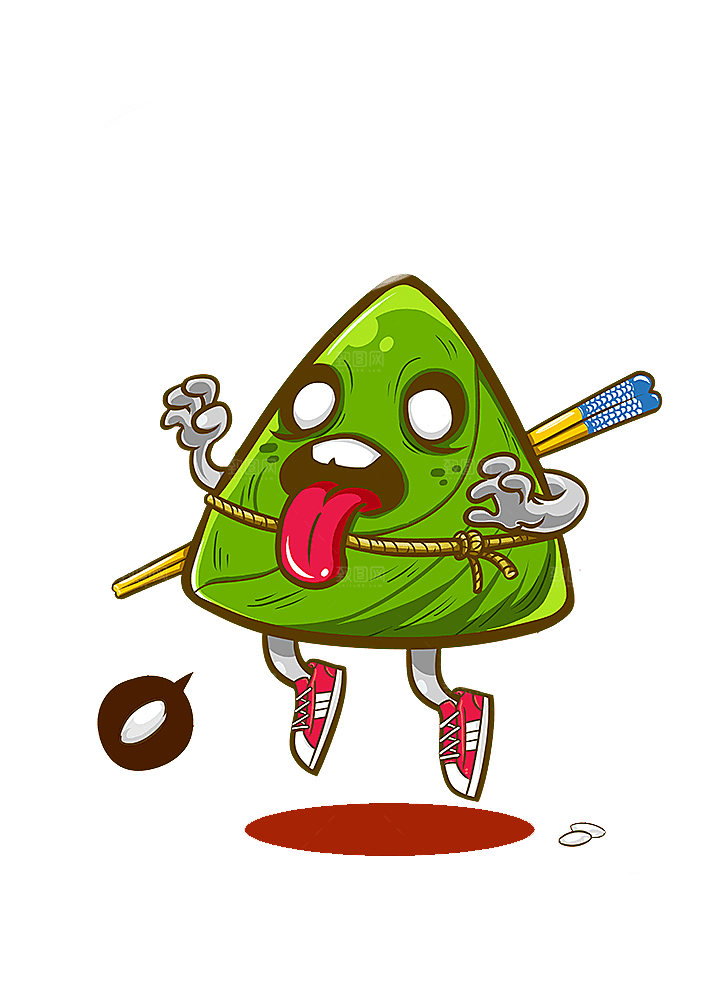 手绘卡通粽子插画png