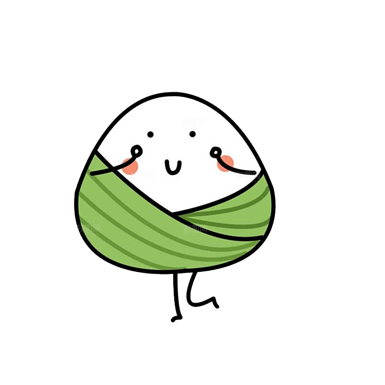 手绘卡通粽子插画png