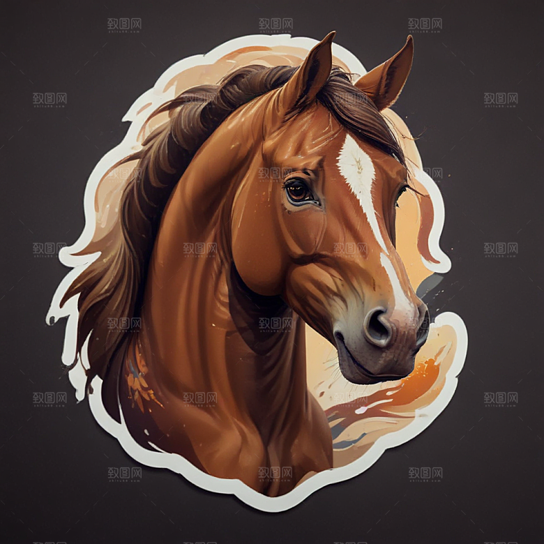 马卡通插画风格贴纸