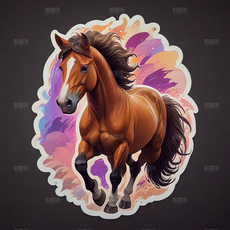 马卡通插画风格贴纸