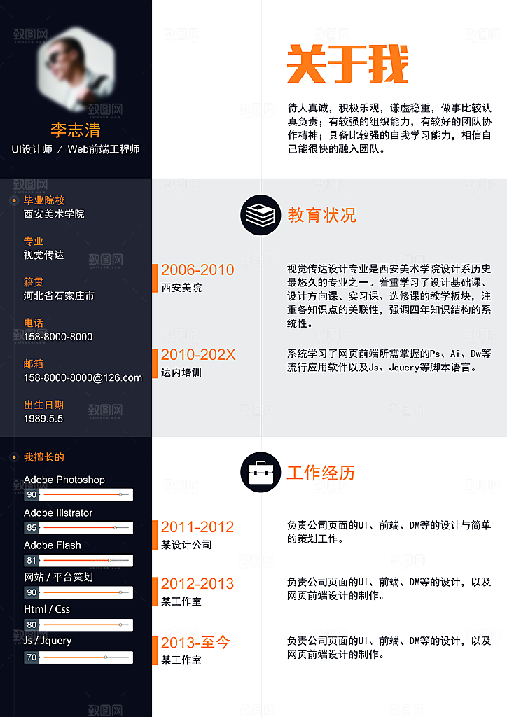 简历设计宣传psd