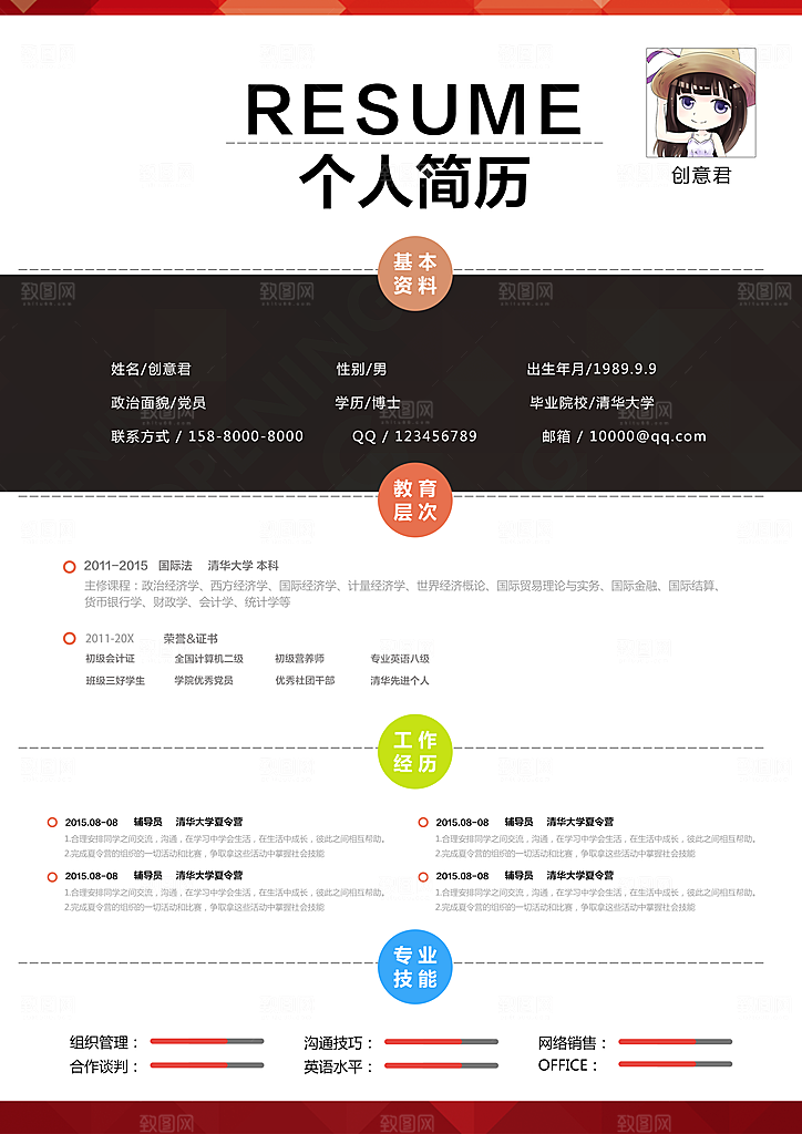 简历设计宣传psd