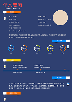 创意文化设计简历海报模板