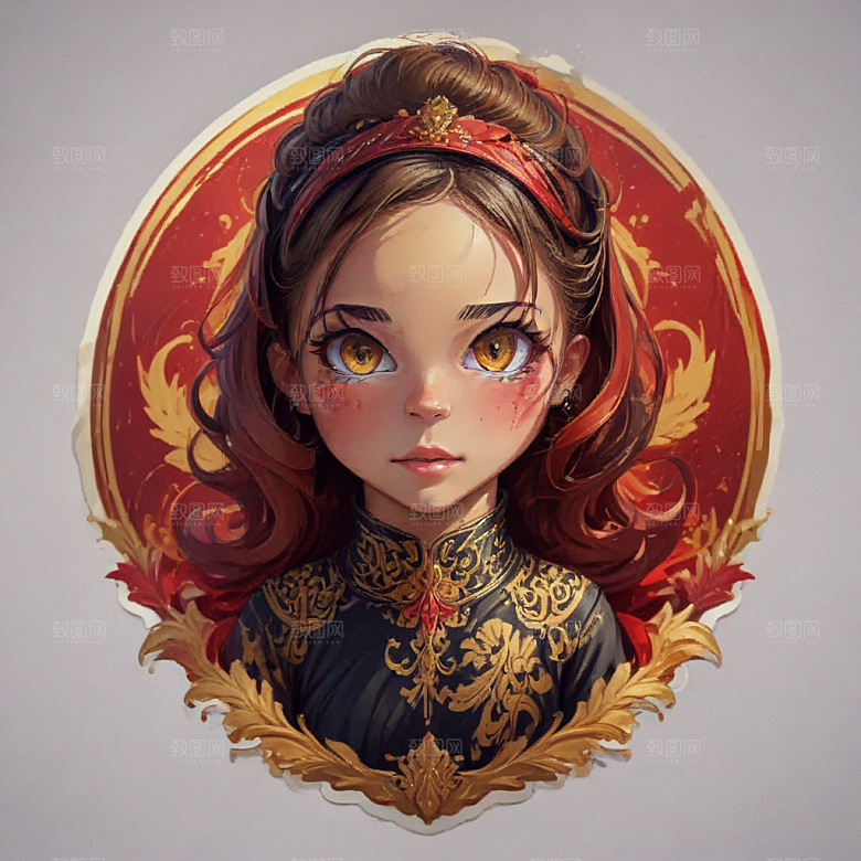 雄黄酒卡通插画风格贴纸