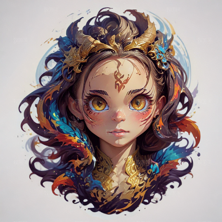 龙舟卡通插画风格贴纸