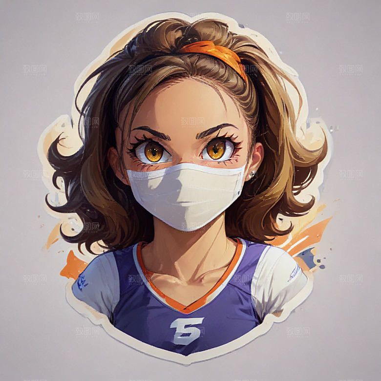 活力少女与排球图片