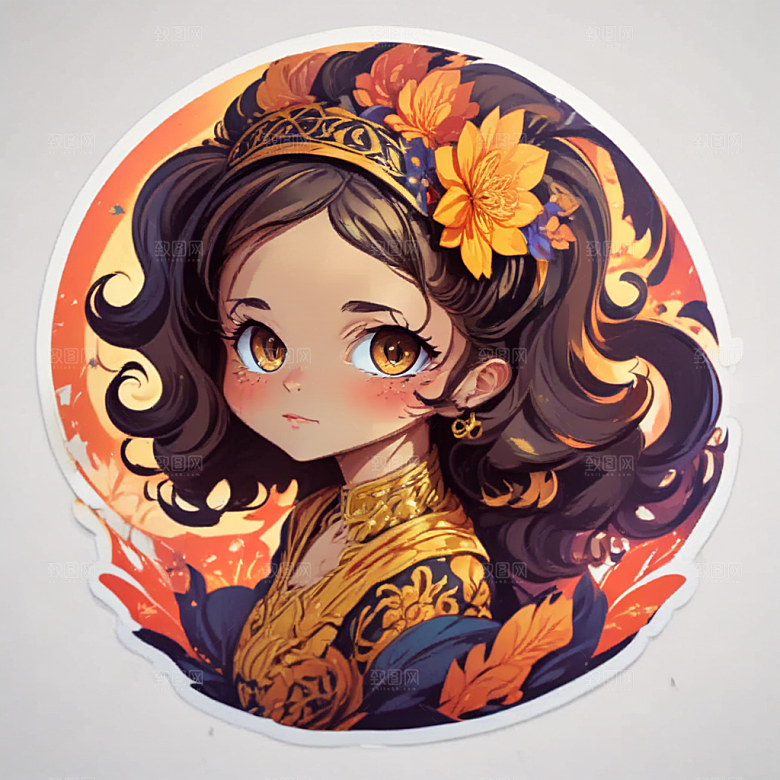 欢乐庆典花环少女派对邀请图片