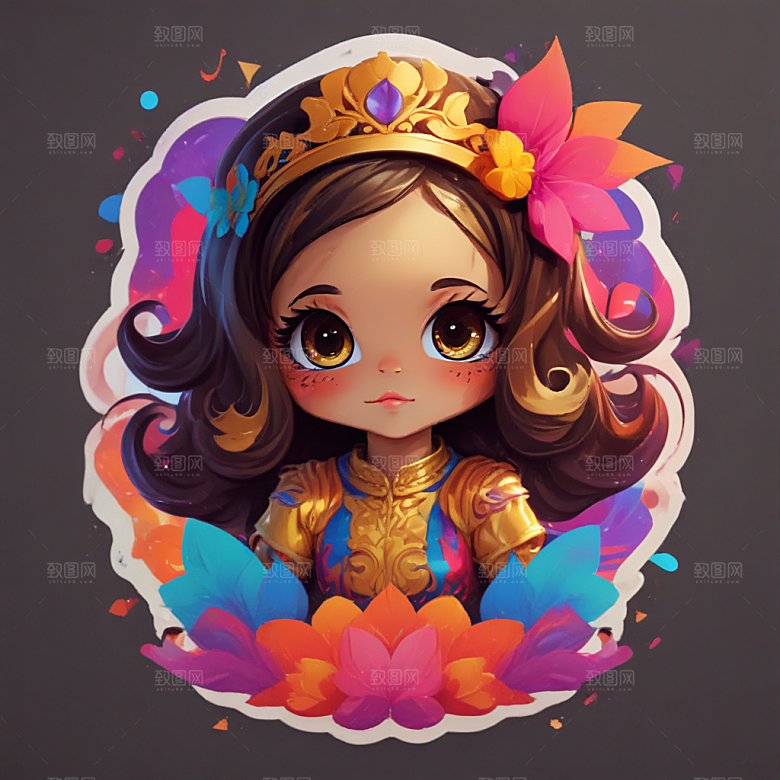 欢乐庆典花环少女派对邀请图片