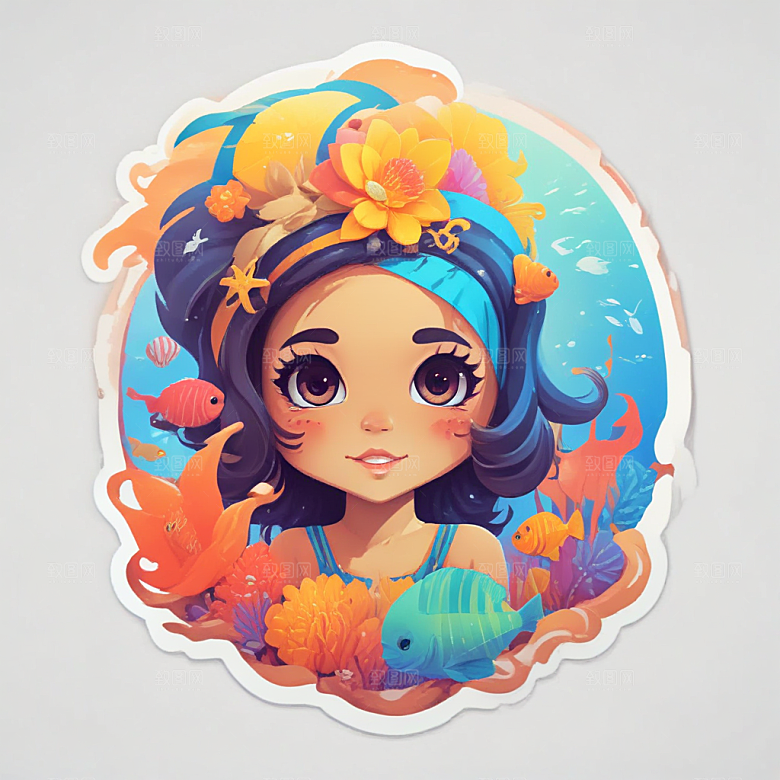 水下世界潜水少女图片