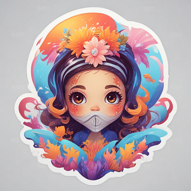 水下世界潜水少女图片