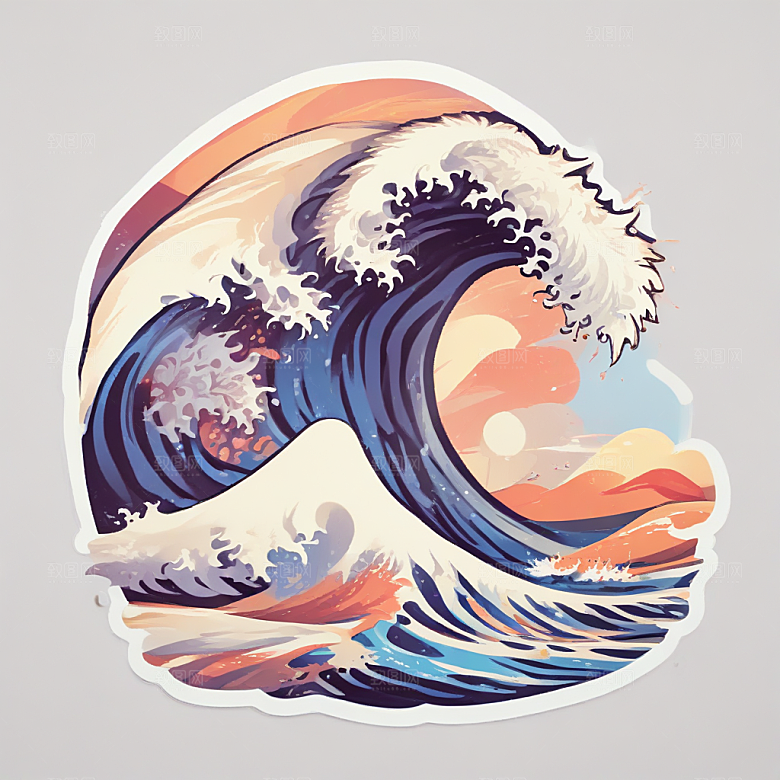 热带海浪冲浪女孩图片