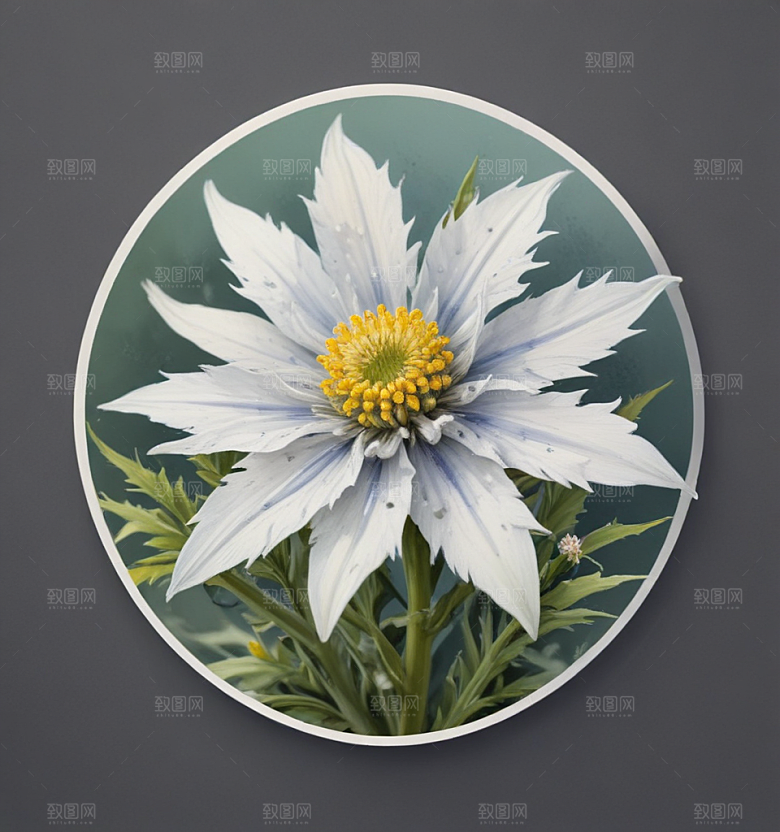 浪漫插画 花环少女图片