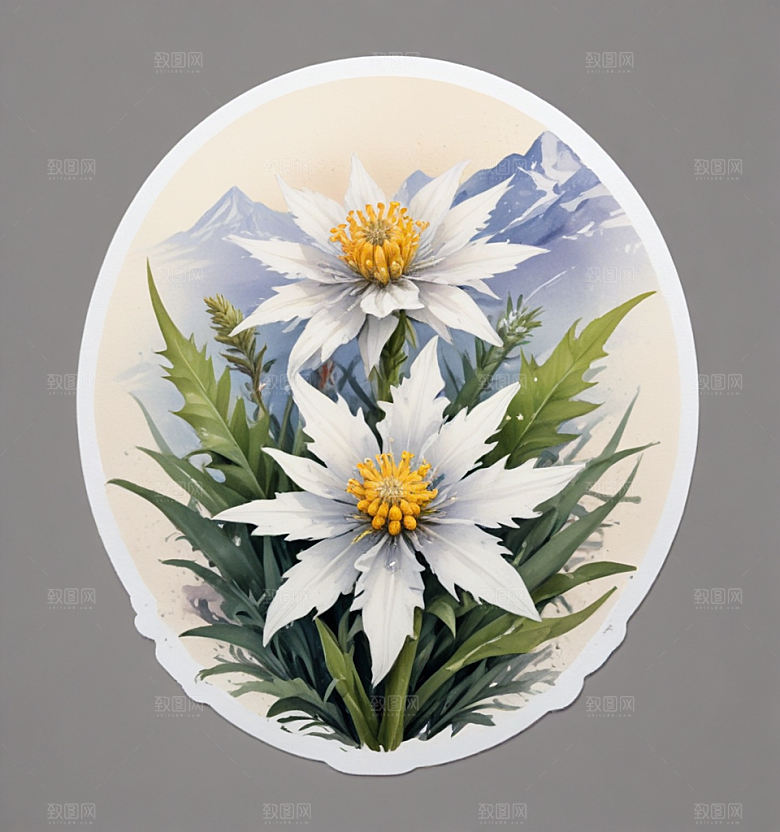 浪漫插画 花环少女图片