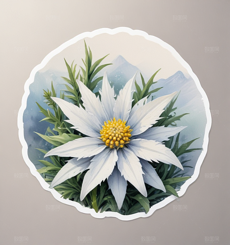 浪漫插画 花环少女图片
