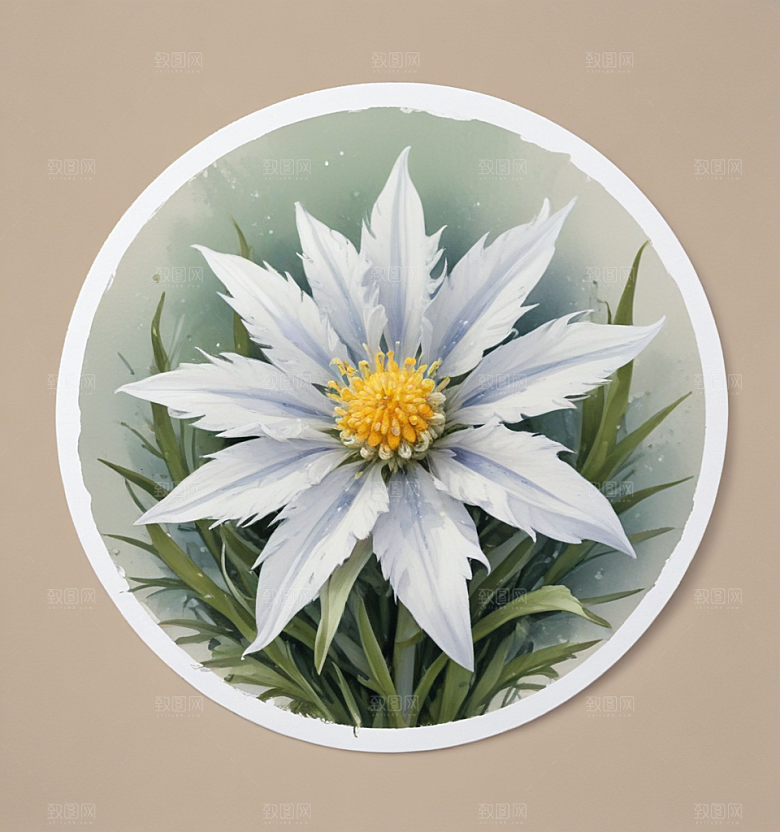 浪漫插画 花环少女图片