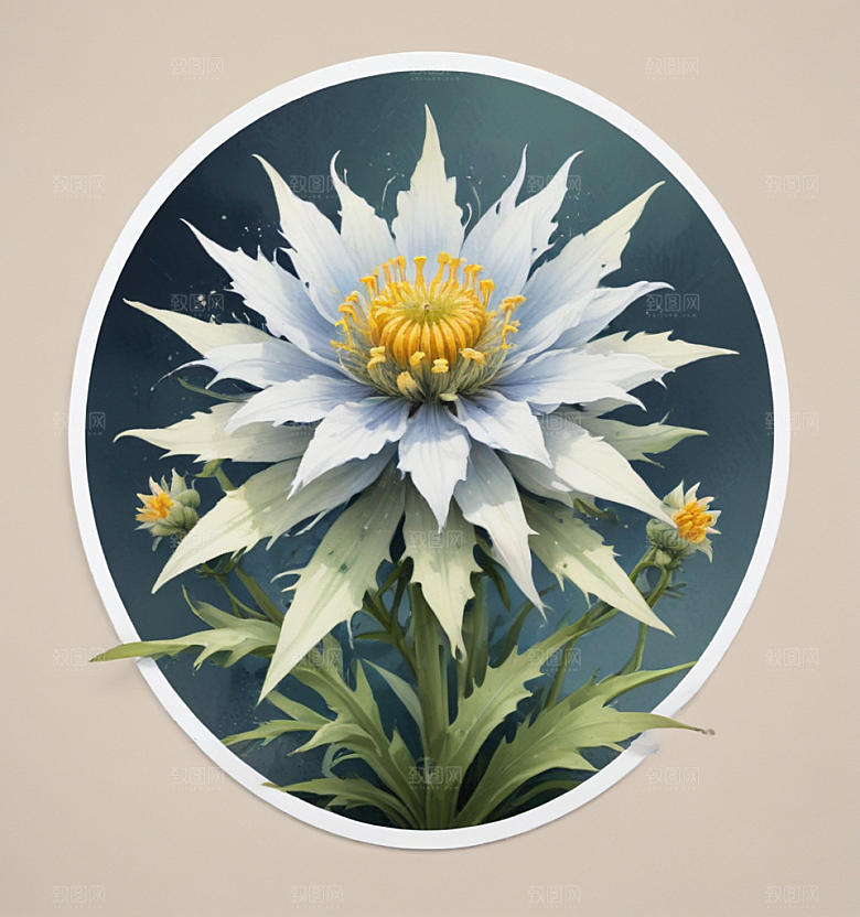 浪漫插画 花环少女图片