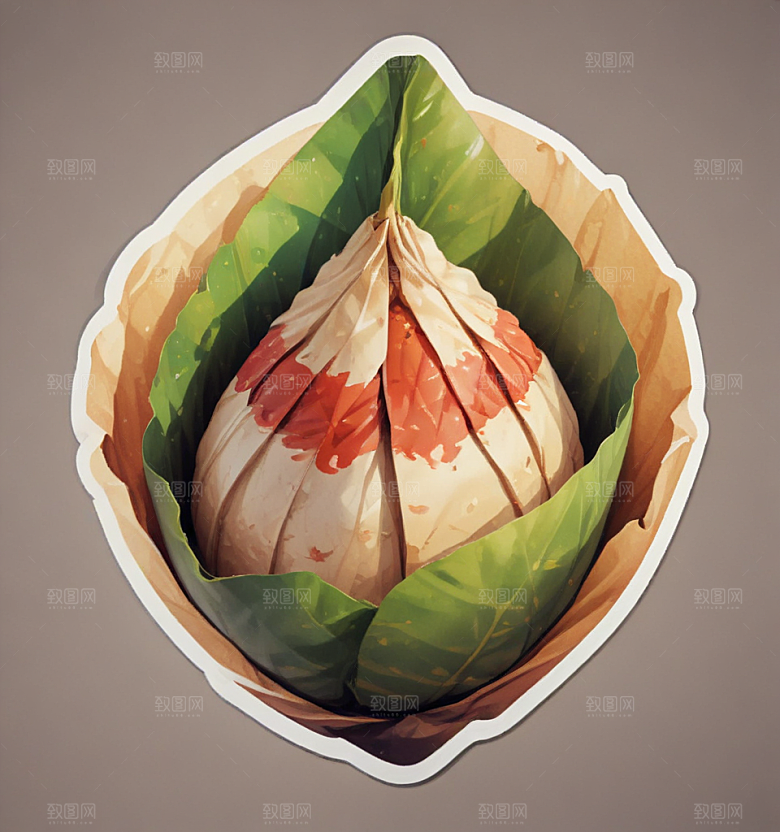 粽子卡通插画风格贴纸