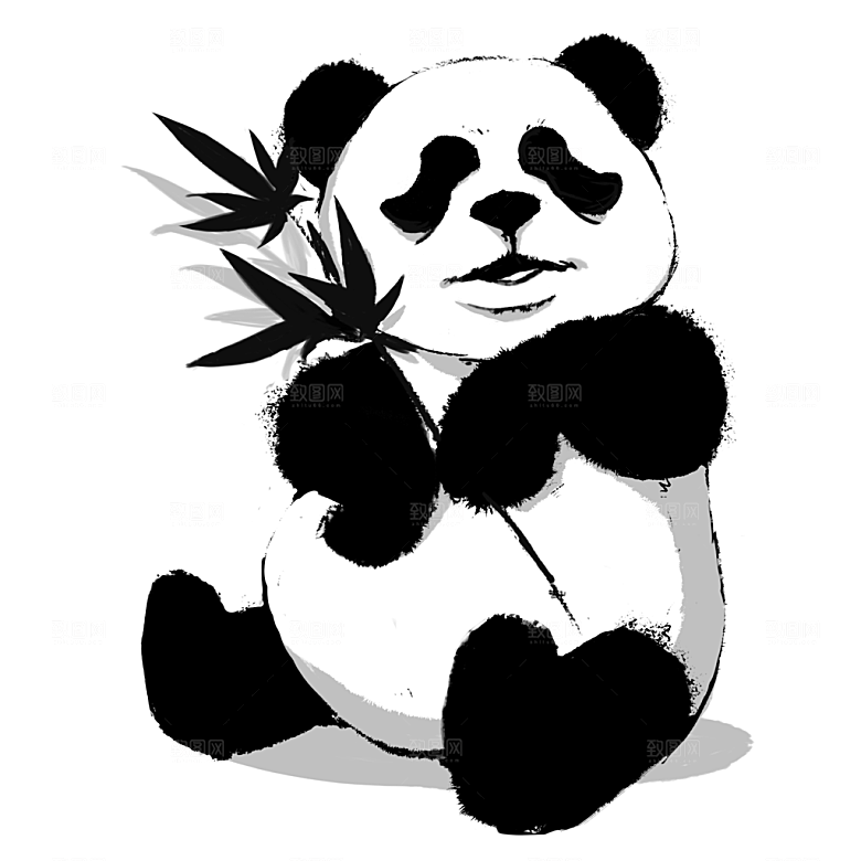 免抠卡通熊猫元素