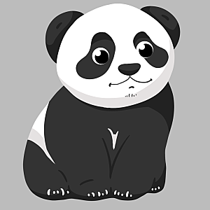 免抠卡通熊猫元素