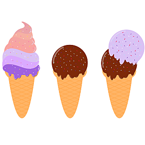 免抠卡通冰淇淋元素