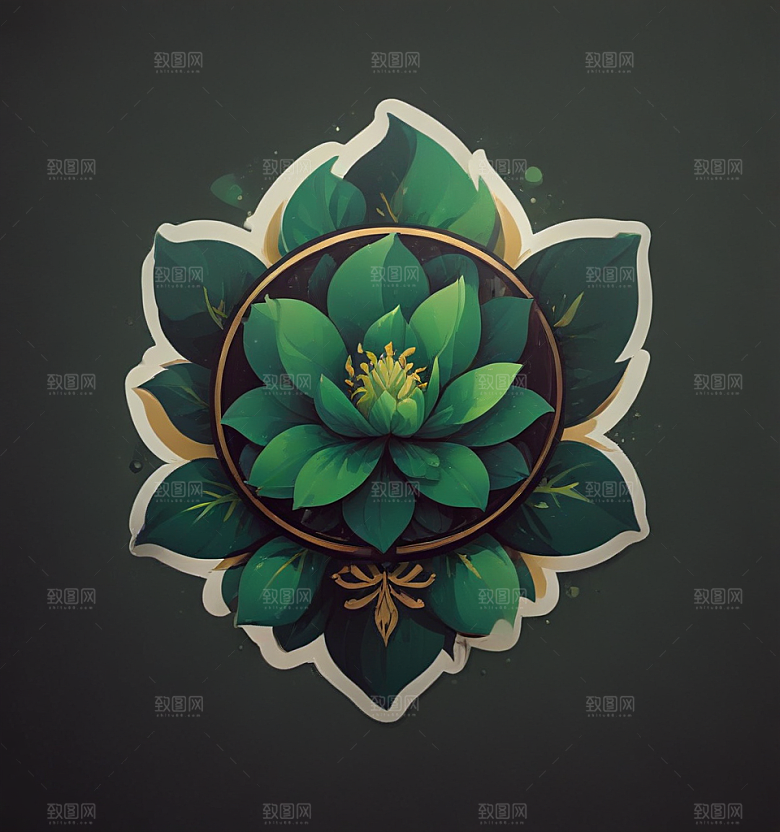 翠花卡通插画风格贴纸